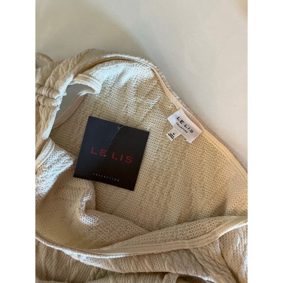 Lelis Cream Knit Bodysuit - Medium - Asymmetrical Straps - Picture 6 of 6